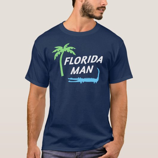T-shirt Florida Man Alligator et Palm Tree Lifestyle (Devant)