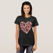 T-shirt Florida Strong Heart State Pride Tygraphy T Shirt (Devant entier)