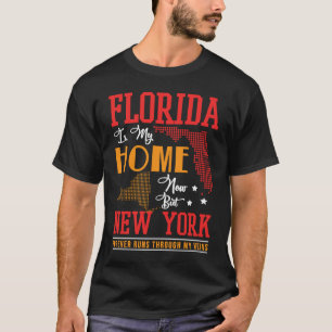 T-shirt Floride Accueil mais New York Forever State Graphi