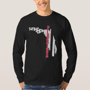 T-shirt Floride American Flag Map Fierté Patriotique 4ème