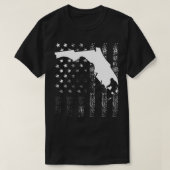 T-shirt Floride Bigfoot Cadeau Sasquatch Drapeau Américain (Design devant)