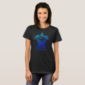T-shirt Floride Blue Sea Turtle Correspondant Famille Vaca (Devant entier)
