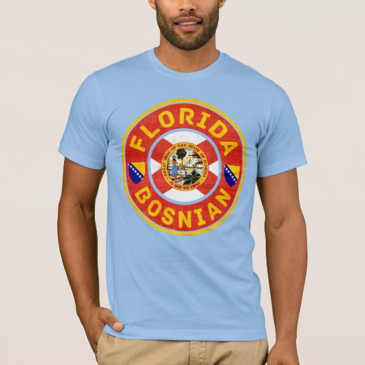 T-shirt Floride Bosniaque Américain (Devant)