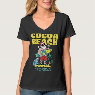 T-shirt FLORIDE DE PLAGE DE CACAO Père Noël Christmas Surf