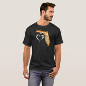 T-shirt Floride Forte Silhouette Image Coeur Snowbird Flo (Devant entier)