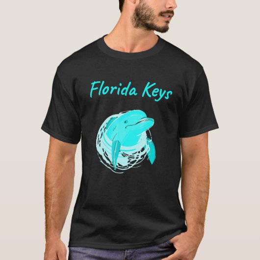 T-shirt Floride Keys Dolphin Souvenir Dolphin Dolphin (Devant)