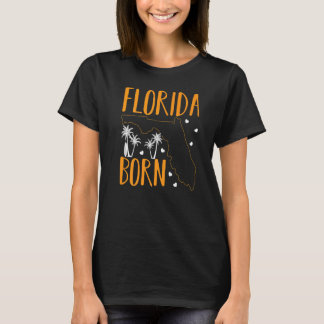 T-shirt Floride Né Floridian Fière Accueil État
