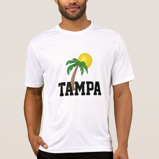 T-shirt Floride : Palmier Tampa et soleil (Devant)