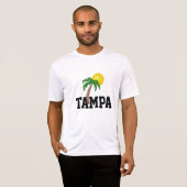 T-shirt Floride : Palmier Tampa et soleil (Devant entier)