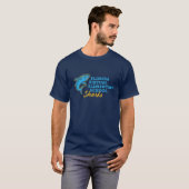 T-shirt Floride Requins élémentaires virtuels, Adult Navy (Devant entier)