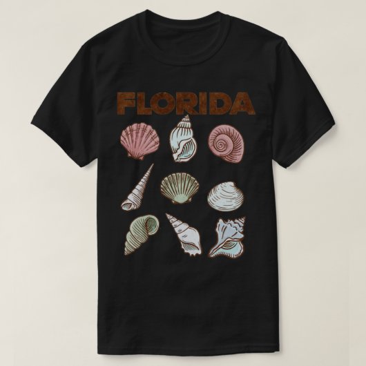 T-shirt Floride Sea Shells Plages Voyage Vacances (Design devant)
