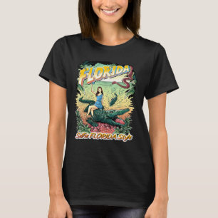 T-shirt Floride Selfie Voyage Alligator Selfie
