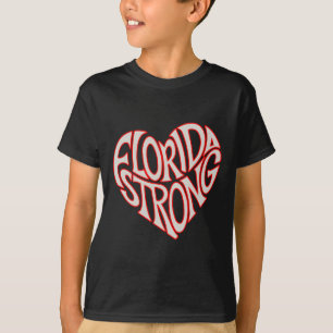 T-shirt Floride Strong Heart State Fierté Typographie