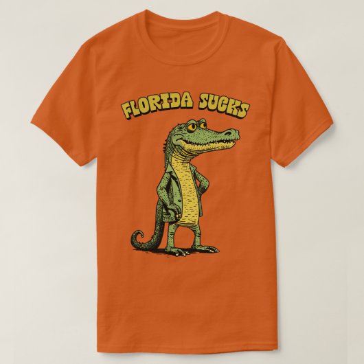 T-shirt Floride Sucks Retro Alligator Design (Design devant)