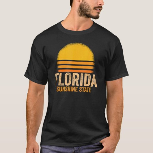 T-shirt Floride Sunshine State Vintage Retro (Devant)