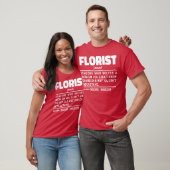 T-shirt Florist Noun Définition Cute Floral Cool (Unisexe)