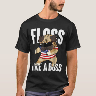 T-shirt Floss Comme Une Chemise Boss Drôle Carlin Flossant