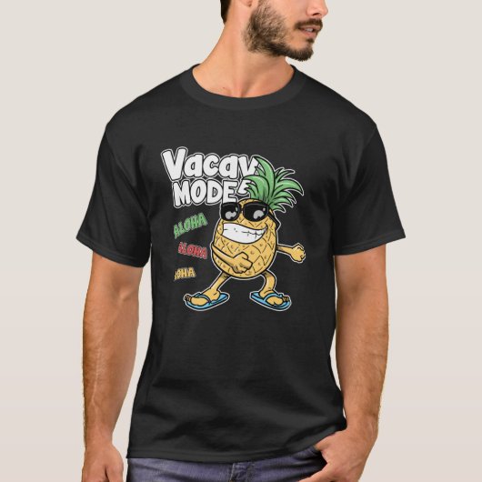 T-shirt Floss Dance Ananas Vacay Mode Aloha Hawaii Pull (Devant)