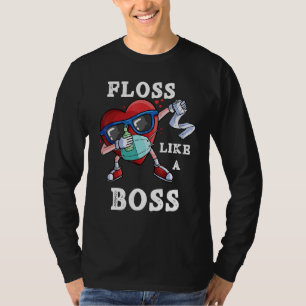 T-shirt Floss Like A Boss 2022 Dabbing Heart In A Mask