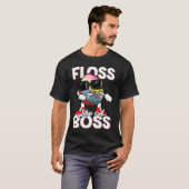 T-shirt Floss Like A Boss Flossing Egg Sunglasses Happy Ea (Devant entier)