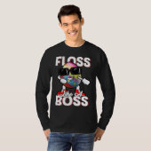 T-shirt Floss Like A Boss Flossing Egg Sunglasses Happy Ea (Devant entier)