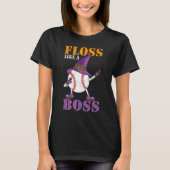 T-shirt Floss Like A Boss Halloween Dance Baseball sorcièr (Devant)