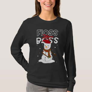 T-shirt Floss Like a Boss Snowman Flossing Noël 1