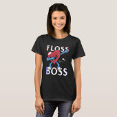 T-shirt Floss Like A Boss Valentines Chemises pour garçons (Devant entier)