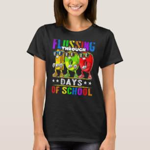 T-shirt Flossing Through 100 Days Of School 100th Day Scho