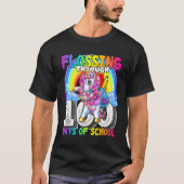 T-shirt Flossing Through 100 Days Of School Flossing Unico (Devant)