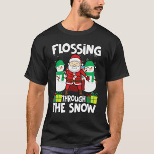 T-shirt Flossing Through The Snow Père Noël
