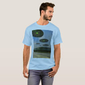 T-shirt flotte de soucoupe volante (Devant entier)