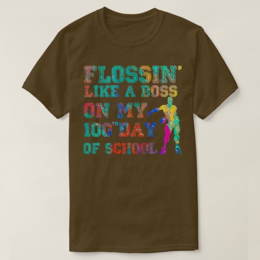 T-shirt flotter comme un patron sur mes 100 jours d'école (Design devant)