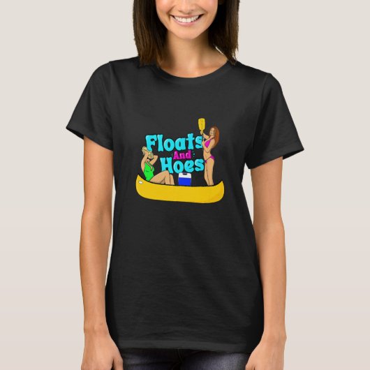 T-shirt Flottes et Hoes Canoe River Trip Float Day Lake (Devant)