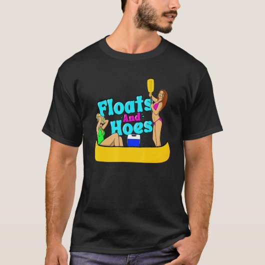T-shirt Flottes et Hoes Canoe River Trip Float Day Lake (Devant)