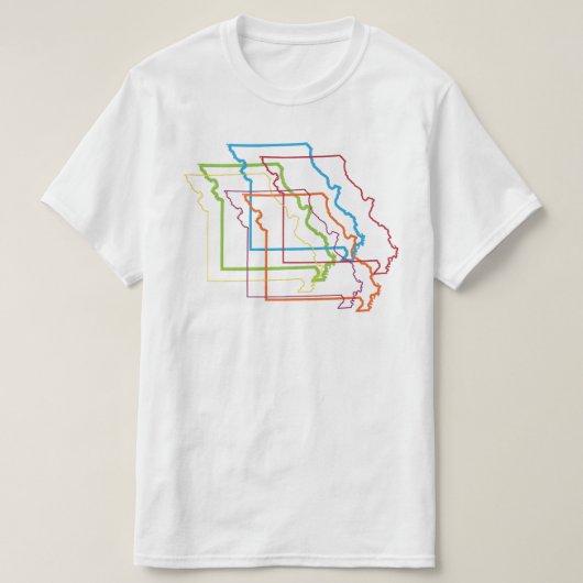 T-shirt flou de fierté missouri (Design devant)