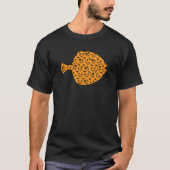 T-shirt Flounder Easy Halloween Outfit Food Fish Lazy Cost (Devant)