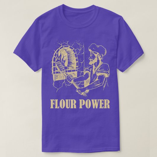 T-shirt Flour power man at work baking bakery men (Design devant)