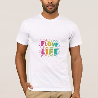 T-shirt "Flow with Life" en multicolore