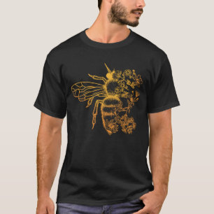 T-shirt Flower Bee Lover Femmes Honey Beekeeper