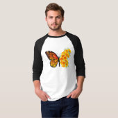 T-shirt Flower Butterfly with Yellow California Poppy (Devant entier)