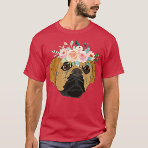 T-shirt Flower Crown Animal Chien Propriétaire Chien Chien