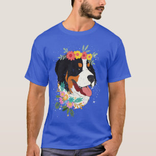 T-shirt Flower Crown Animal Chien race Bernese Mountain Do