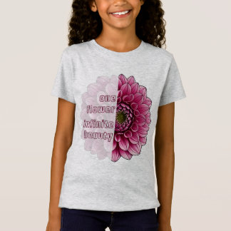 T-Shirt Flower_dgn.no.1- par Maaya_Prints, Girls' Heather