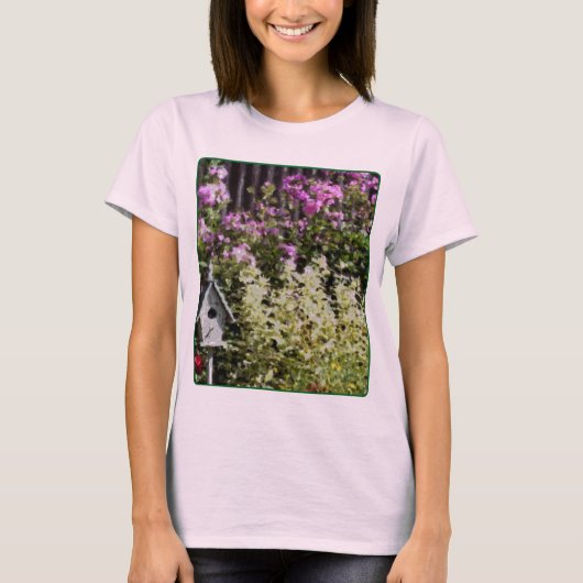 T-shirt Flower Garden Pastel Painting (Devant)