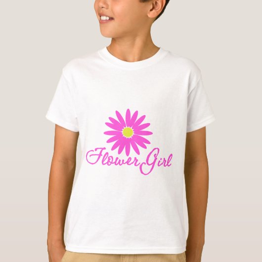 T-shirt Flower Girl Daisy/ Rose (Devant)