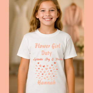 T-shirt Flower Girl Duty Sprinkle Joy et Petals