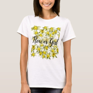 T-shirt Flower Girl Jaune Daffodils
