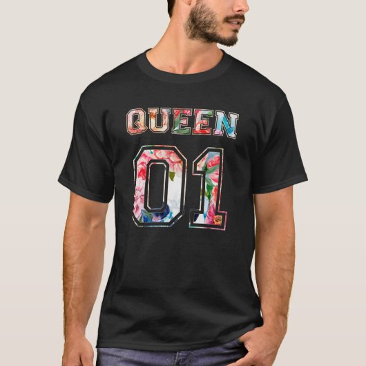 T-shirt Flower King et Queen Couple 01 (Devant)
