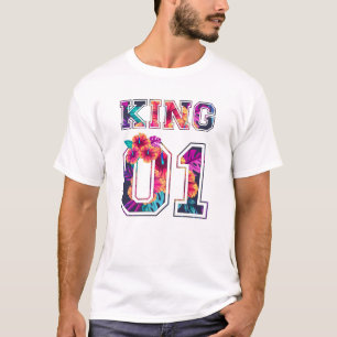 T-shirt Flower King et Queen Couple 01